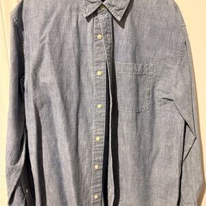 Abercrombie & Fitch Casual Denim Blue Shirt